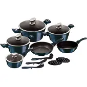 Berlinger Haus Satz Granittöpfe 10 Stück Aquamarine bh-1884 8743