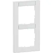 Legrand 765992 SEANO+ 2-fach Rahmen vertikal mit Beschriftungsfeld, Farbausführung Ultraweiß