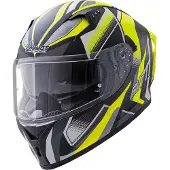 Germot Helm GM 711 matt-schwarz/fluo-gelb - Größe M