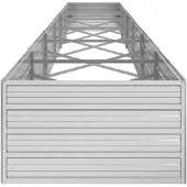vidaXL Garten-Hochbeet 600x80x45 cm Verzinkter Stahl Silber