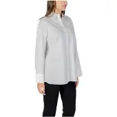 Armani Exchange für Damen. XW001424AF16631U0002 Relaxed Fit Hemd weiß (S), Lässig, Baumwolle, Klassisch, Langarm