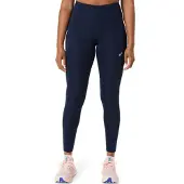 Asics Lauftights "ROAD HIGH WAIST TIGHT", Damen, Gr. S, N-Gr, blau (midnight), Obermaterial: 78% Polyester, 22% Elasthan, Hosen Lauftights, Schnelltrocknend, Atmungsaktiv, Reflektierend