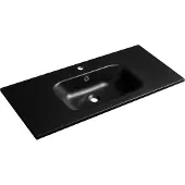 Hak SIDRA Gussmarmor-Waschtisch 101x46cm, schwarz matt