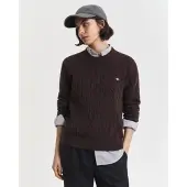 Gant für Damen. 4805315 Zopfmuster-Pullover braun (XL), Lässig, Wolle, Klassisch