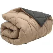 vidaXL Winterbettdecke 200 x 220 cm 450 g/m² Anthrazit und Taupe