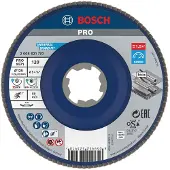 Bosch Fächerschleifscheiben X571 Best for Metal K120 125mm X-LOCK gekröpft 10Stk