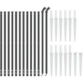 vidaXL Maschendrahtzaun mit Bodenhülsen Anthrazit 0,8x25 m