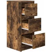 vidaXL Sideboard Räuchereiche 29,5x34x76 cm Holzwerkstoff