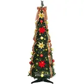 vidaXL Künstlicher Weihnachtsbaum mit 50 LEDs Grün 125 cm PVC