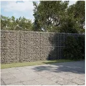 vidaXL Gabione mit Deckel 1000x50x200 cm Verzinktes Eisen