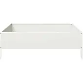 vidaXL Hochbeet Weiß 100x100x33,5 cm Stahl