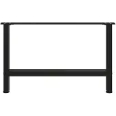 vidaXL Couchtischbeine Schwarz 2 Stk. 70x(42-43) cm Stahl