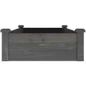 vidaXL Hochbeet mit Einsatz Grau 120x60x25 cm Massivholz Tanne