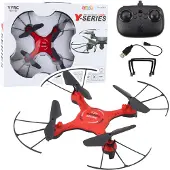 Lean Toys Leantoys Drohne Y20 UFO R/C rotierende Lichter rot