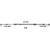 Ultraflex Steuerkabel C8 universal für Innenborder 9 Fuß