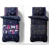 Carbotex Gamer Pad Baumwoll-Bettwäsche Wendbar 160x200 cm