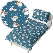ANKRAS Kinder Bettwäsche 140x200cm Motiv Bunte Muster