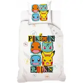 Carbotex Bettwäsche Pokémon Pikachu 160x200 Baumwolle Kinder