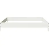 vidaXL Hochbeet Weiß 100x100x18,5 cm Stahl
