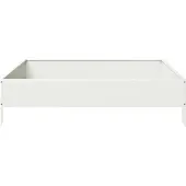 vidaXL Hochbeet Weiß 100x100x26 cm Stahl