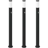 vidaXL Pollerleuchten mit Sensor 3er 110 cm Edelstahl IP44
