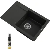 Granitan - Granitspüle - Spülbecken 68x44 cm - 6 Farben zur Wahl - mit Siphon - MINO