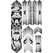AMS Aufkleber Honeycomb Frame Guard Extra Bull Rahmenschutz Bull schwarz AMSFG2BKBU