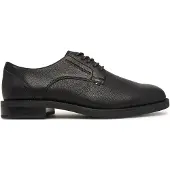 Tommy Hilfiger Schnürschuh "LTH MIX DRESS HILFIGER SHOE", Herren, Gr. 40, Leder Textil, schwarz, Schuhe Schnürschuh, Abendschuh, Businessschuh mit seitlicher Logoprägung