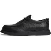 Tommy Hilfiger Schnürschuh "COMFORT LEATHER MOC TOE SHOE", Herren, Gr. 44, schwarz, Leder, Schuhe Schnürschuh, Halbschuh mit angesagter Mokassin-Naht