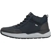 Rieker Schnürboots , Herren, Gr. 44, Textil, blau (blau, schwarz), Lederimitat, Schuhe Schnürboots, Winterboots, High Top Sneaker, Outdoorboots mit TEX-Membrane