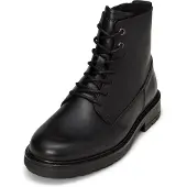 Marc O'Polo Schnürboots "Model Rony 3", Herren, Gr. 43, Synthetik, schwarz, Leder, unifarben, Schuhe Schnürboots, Schnürstiefelette, Boots mit Reißverschluss