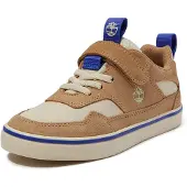 Timberland Kids Low Hook & Loop Sneaker natural suede 13