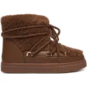 INUIKII für Damen. 1001.003.0282 Lederstiefel Curly braun (42), Flach, Schnürung, Lässig