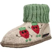 Haflinger - Kid's Hüttenschuh Erdbeere - Hüttenschuhe Gr 30 beige
