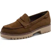Tamaris Damen Slipper Leder, braun, 38 EU
