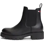 Tommy Hilfiger Tommy Jeans "TJW CLEATED CHELSEA BOOTS" Blockabsatz, Schlupfboots mit zweckmäßiger Anziehlasche