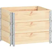 Syfax Paletten-Aufsatzrahmen 3 Stk. 60x80 cm Kiefer Massivholz