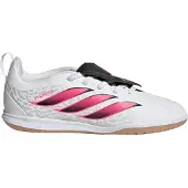Adidas Fußballschuh PERFORMANCE "PREDATOR CLUB KIDS, HALLENBÖDEN, UMSCHLAGBARE ZUNGE", Kinder, Gr. 35, pink (cloud weiß, solar turbo, core schwarz), Synthetik, Schuhe Fußballschuh, für Hallenboden