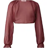 Vera Mont Bolerojacke "Bolero-Jacke mit gekräuseltem Ausschnitt", Damen, Gr. 42, rot (deep dahlia), Obermaterial: 100% Polyester PES., Jacken Bolerojacke
