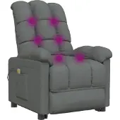 Syfax Massagesessel Dunkelgrau Stoff