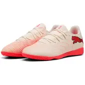 Puma Fußballschuh "FUTURE 9 PLAY IT", Gr. 45, Textil, pink (sugarot almond, weiß, ultra rot, schwarz), Synthetik, Schuhe Fußballschuh, für Halle und Straße