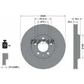 Textar Bremsscheibe 92270605 296mm 26mm für OPEL PONTIAC