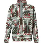 Columbia - Fleecepullover mit halbem Druckknopf und Print - Helvetia II Printed Half Snap Fleece Sedona Sage Geomix für Herren - Größe XL - Blau
