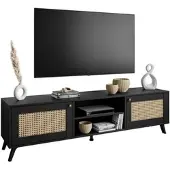 Lookway TV-Schrank VIENNA 3D mit Wiener Flechtwerk schwarz