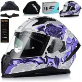 Cgm 311 Blast Integralhelm Damen mit Sonnenblende und Antifog-Einsatz | Motorradhelm Integralhelm Sturzhelm | ECE 22.06 | XS (53-54 cm)