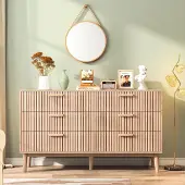 Sonstiges Kommode mit 6 Schubladen, Holz, 100cm Breit, 34cm Tief, Aufbewahrungsschrank