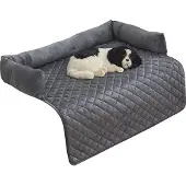 Markenlos Hundematte für Sofa - Orthopädisches Hundebett mit seitlichen Wänden