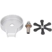 Gistuch Glasspüler für Küchenspüle, 6-Blatt-Becherwascher, ABS-Basis, Wasserhahn, Zuhause, Restaurant, Silber