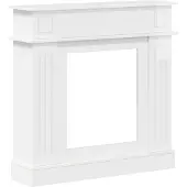 Syfax Kaminumrandung Hochglanz Weiß 102 x 26 x 100 cm Holzwerkstoff
