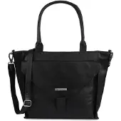 Beltimore Große Damenledertasche Shopper Schwarz
